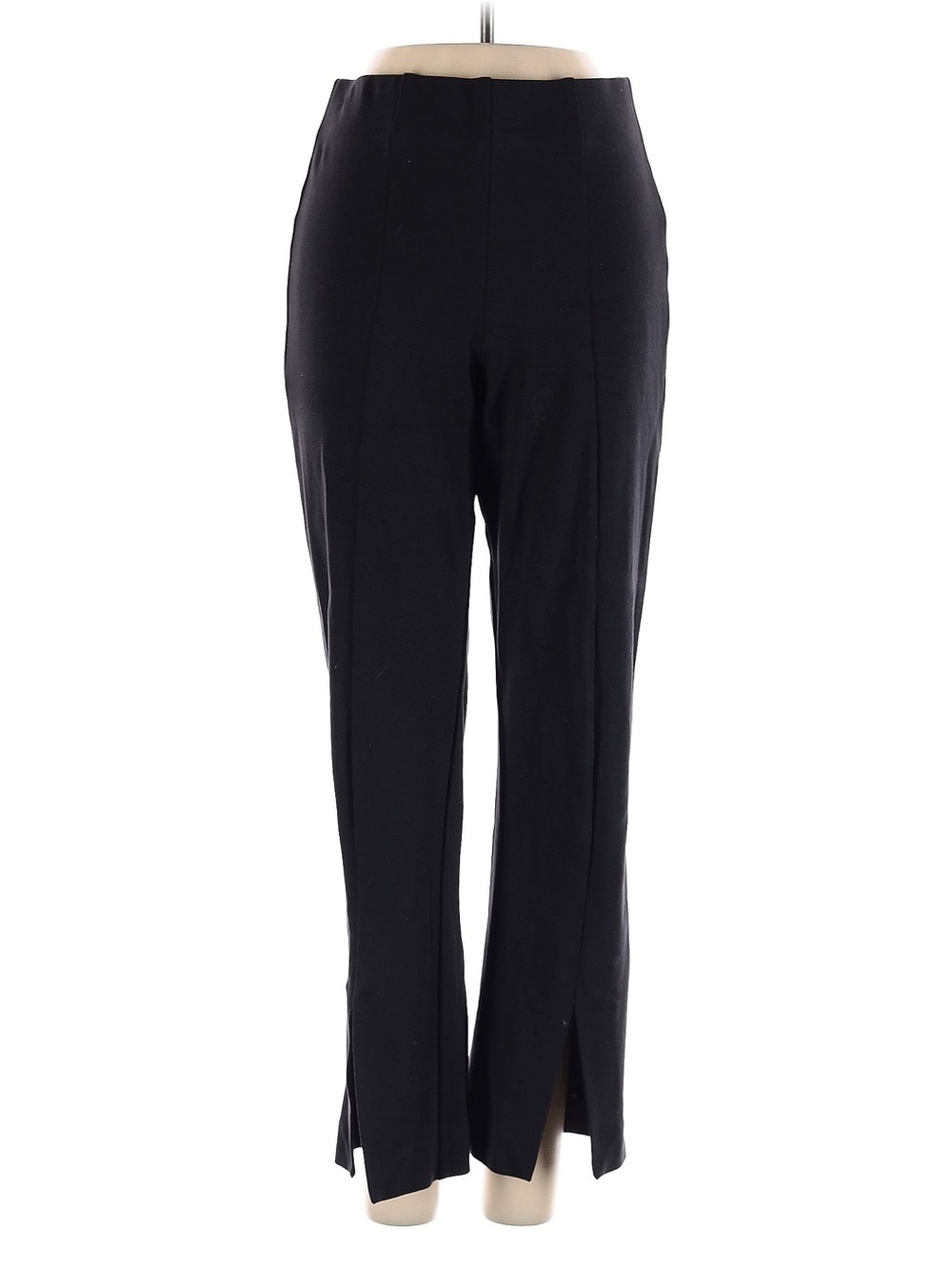 Sweaty Betty Black High-Waist Straight-Leg Pants with Front Slits